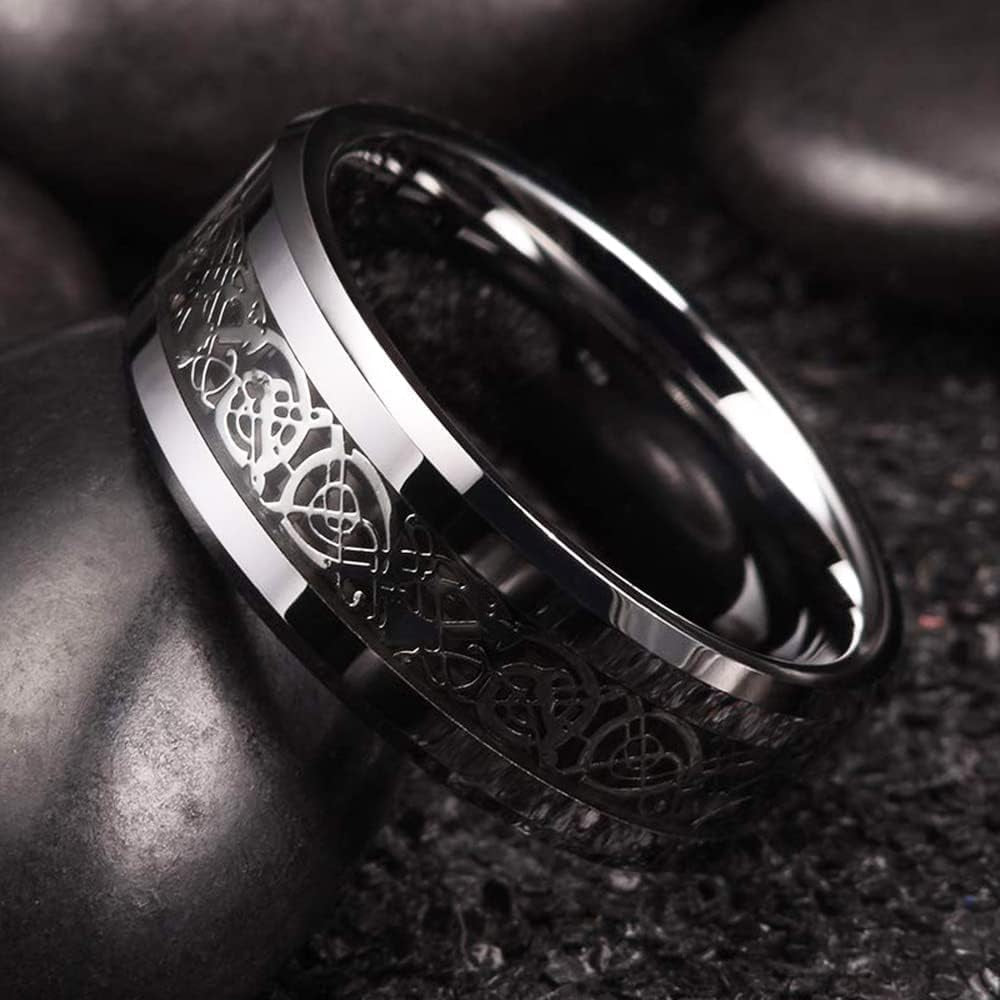 Silver infinity heart couple rings on woman's and man's hands