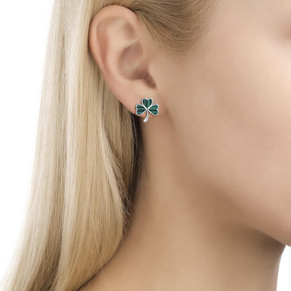 Shamrock St. Patrick'S Day Necklace Earrings Ring Bracelet Jewelry Set Green Three Leaf Heart Clover Jewelry Gift for Women