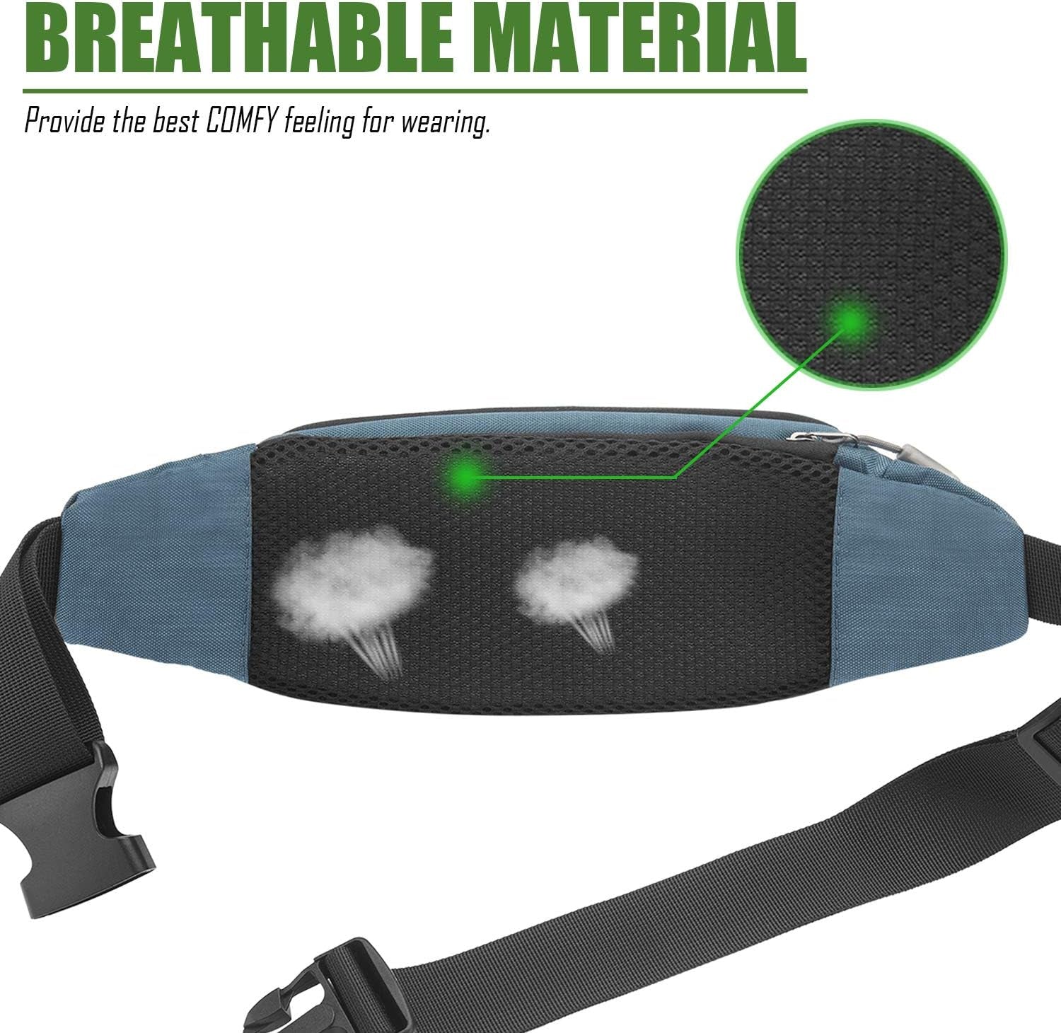 iPhone fitting securely in main compartment of fanny pack