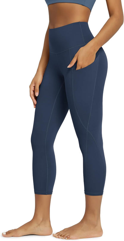 ODODOS Women'S High Waisted Yoga Leggings with Pockets, Tummy Control Non See through Workout Athletic Running Yoga Pants