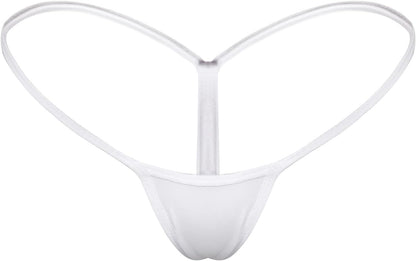 Low-rise micro thong panties showing minimal coverage design