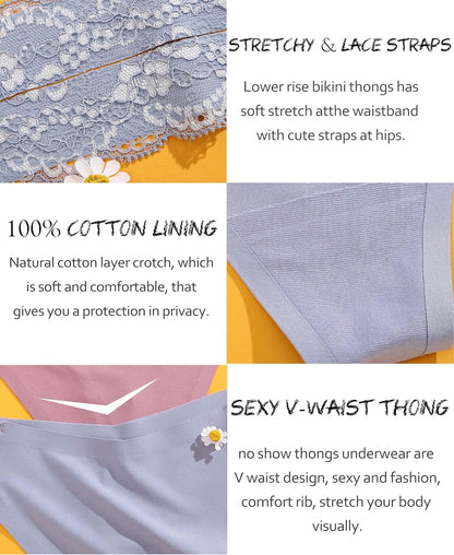 Close-up of recycled material fabric on FINETOO thong panty