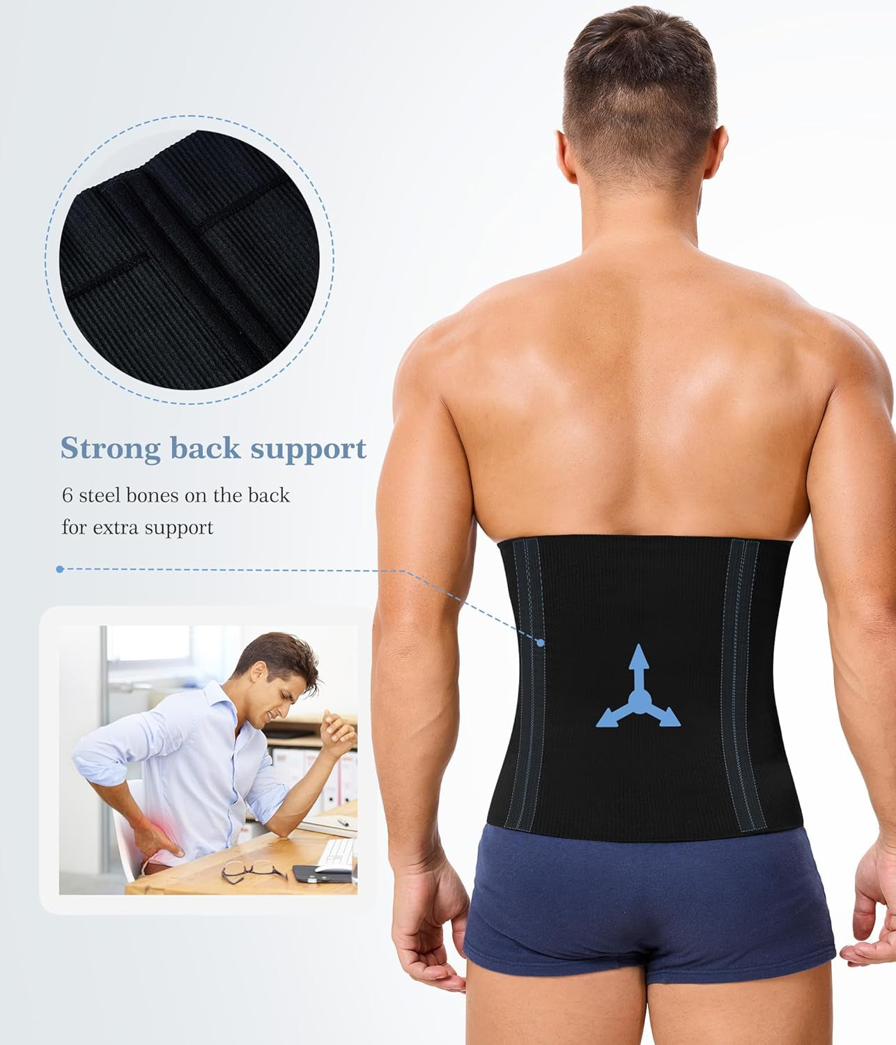 Mens waist trainer fajas para hombres side profile fit