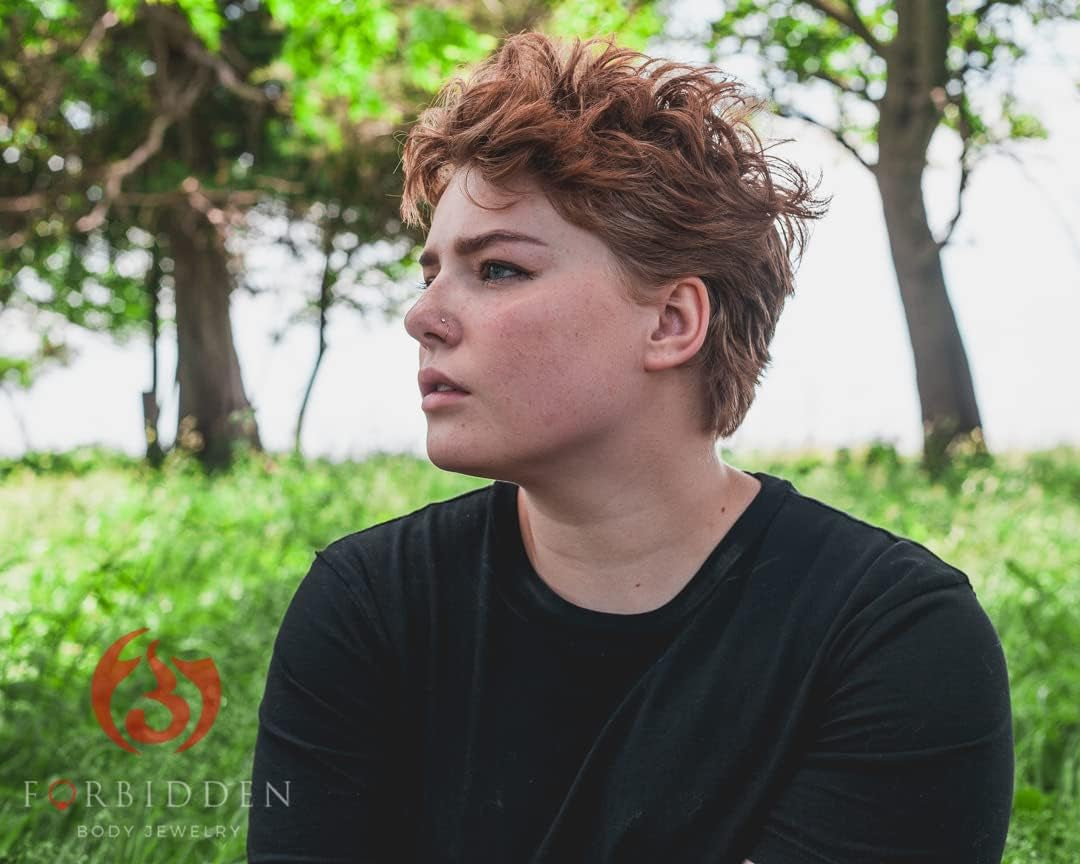 Forbidden Body Jewelry Nose Rings Sterling Silver CZ Simulated Diamond Bone Studs, 1.5Mm Crystal 22G