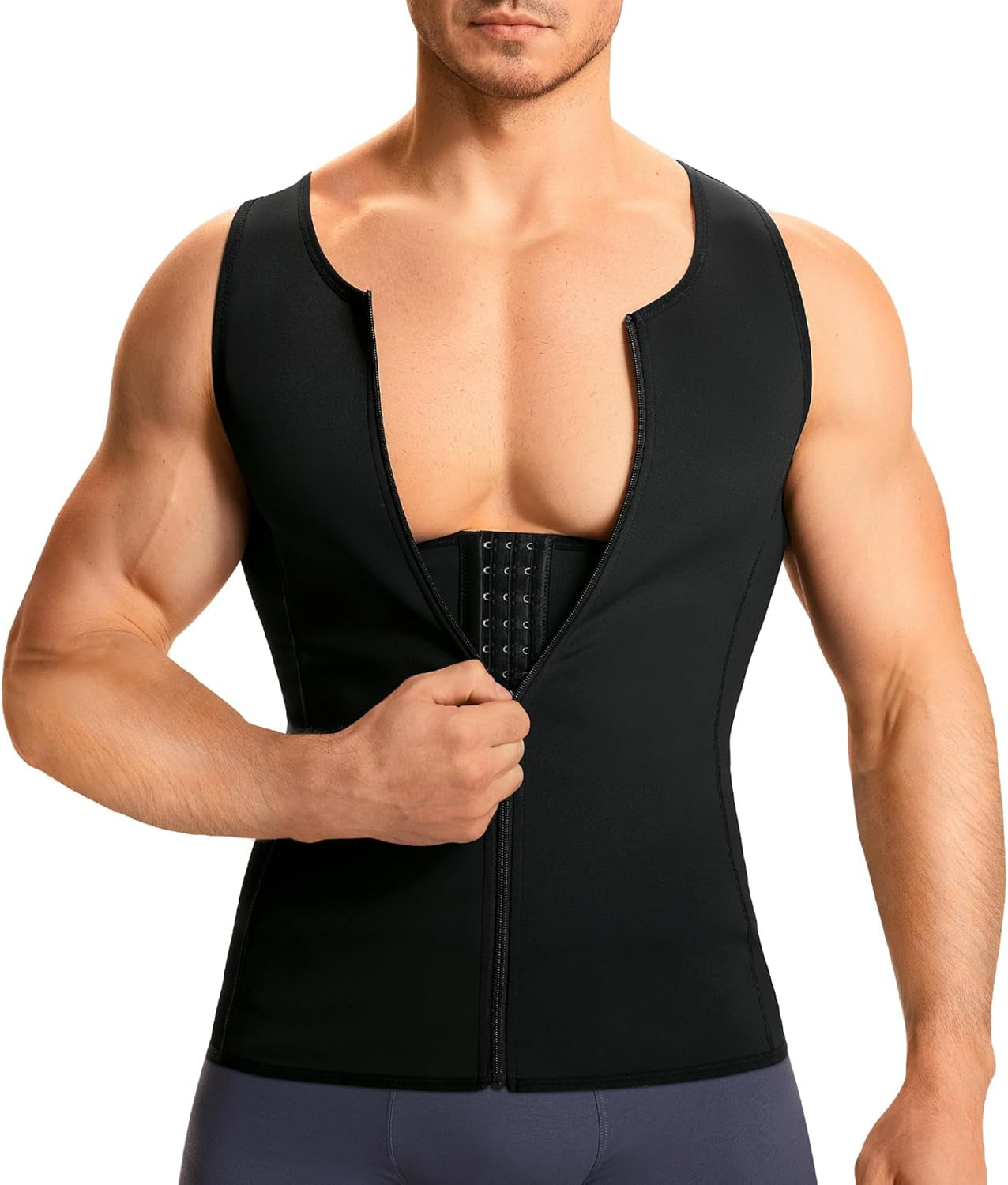TAILONG men's compression shirt tummy control tank top front view