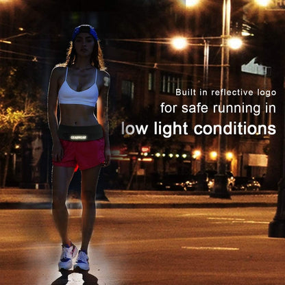 Lightweight running belt adjustable buckle closure detail