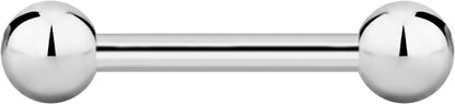 Forbidden Body Jewelry Nipple Barbell, Nipple Bars, Silver Nipplerings Piercing Surgical Steel 8G - 18G Straight Barbell Body Jewelry (Sold Individually)