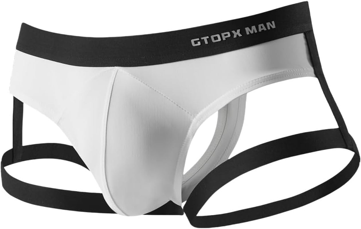 Men's sexy ice silk brief jock strap underwear collection