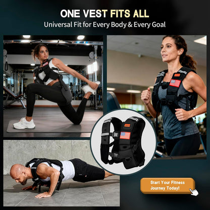 Reflective weighted vest highlighting safety strips for runners