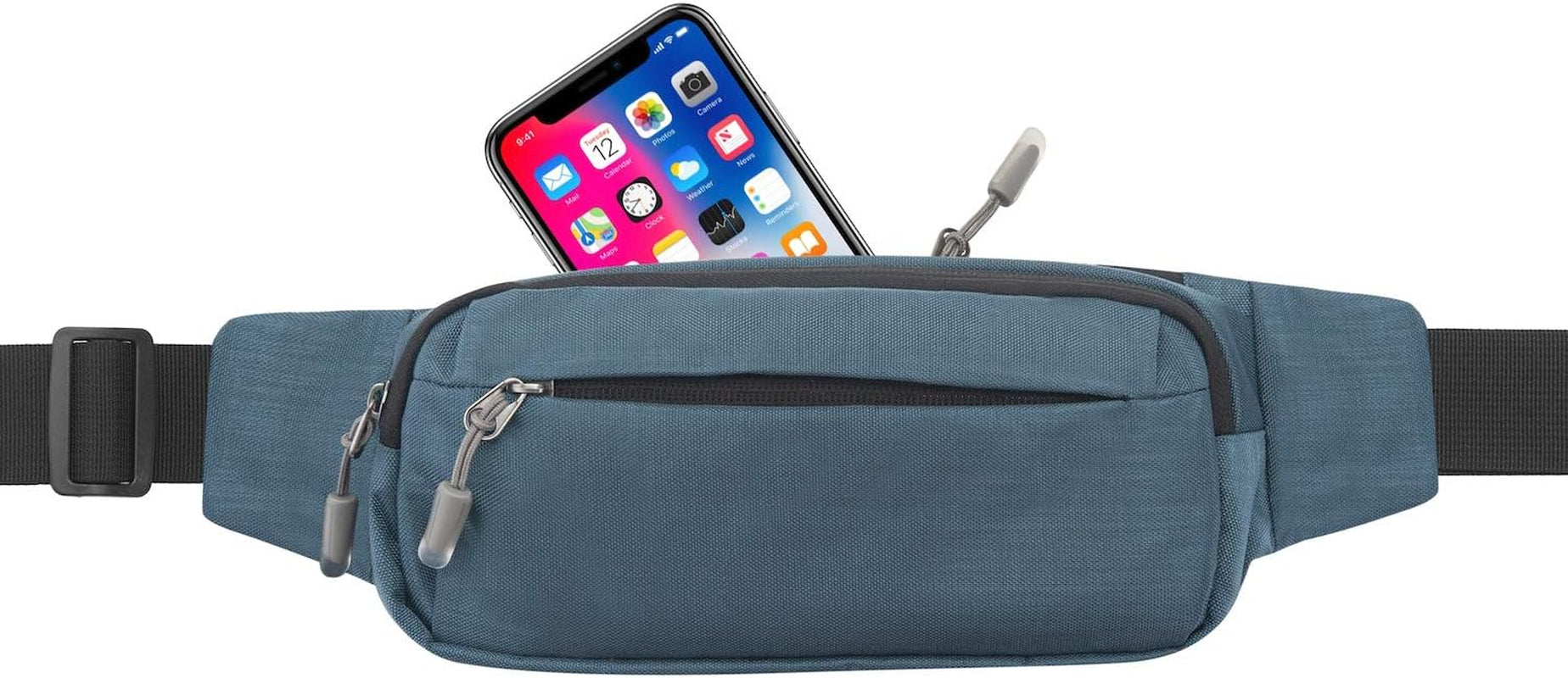 Fanny pack packed with phone, keys, and water bottle