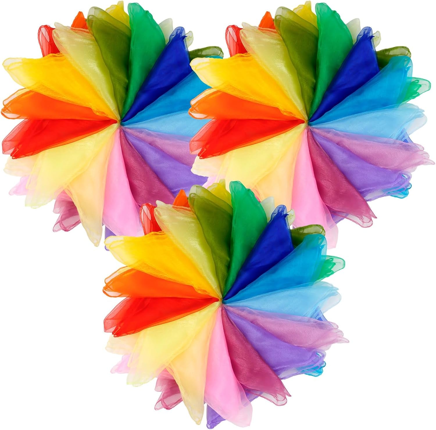 Scarves for Kids Play, 24 Inch Juggling Scarves, 15/30/45 Pcs Available, Play Scarve for Toddlers, Dance, Magic Tricks