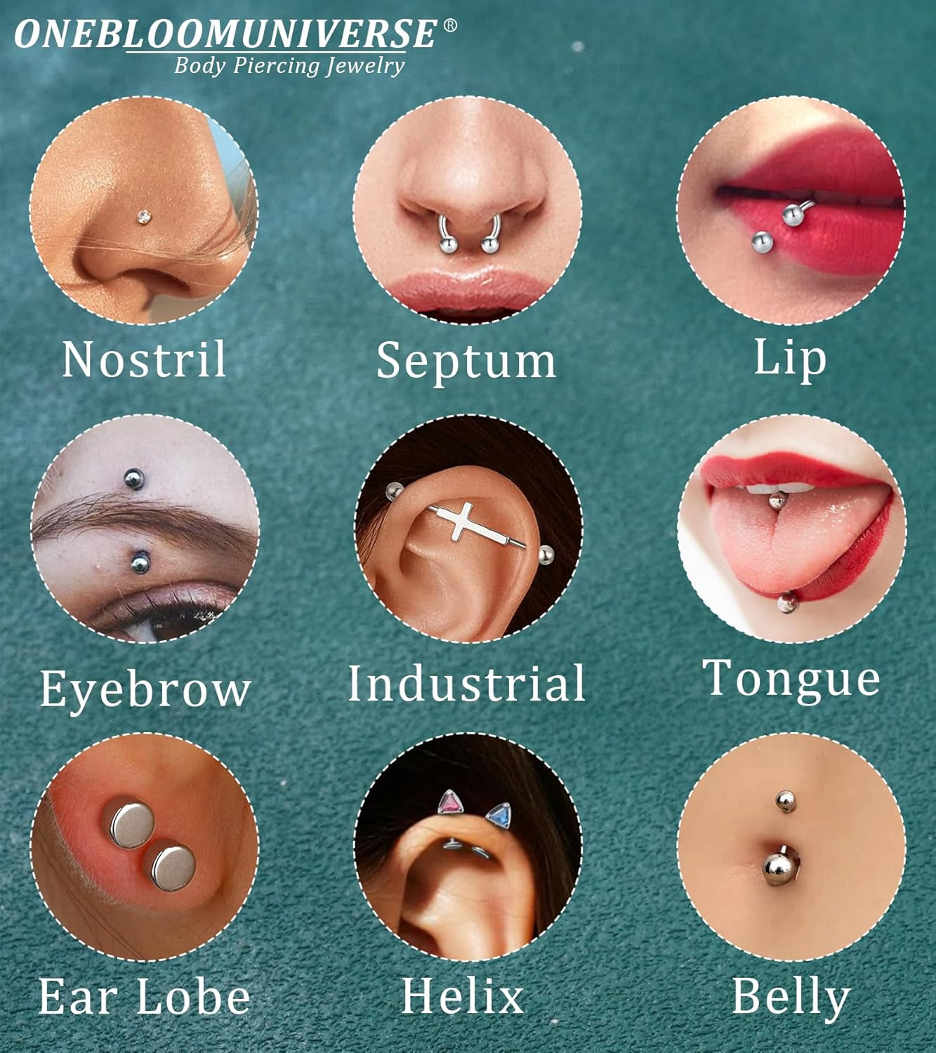 Upgraded Anti-Slip Piercing Ball Grabber Tool for Changing Jewelry-14G 16G 18G 20G Stainless Steel Threadless Insertion Pin & Flat Back Earring Applicator,Thread Body Piercing Kit for Ear Nose Lip