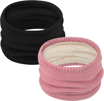 Loritta Neck Warmer Winter Warm Infinity Scarf Double-Layer Thick Fleece Windproof Scarves for Women Men