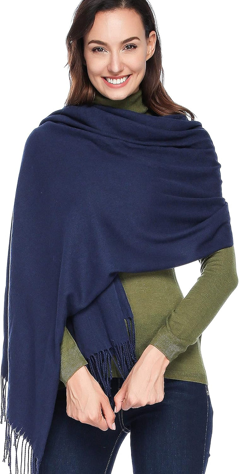 HOYAYO Extra Large Thick Pashmina Shawl Wraps - Wool Soft Winter Warm Scarves Travel Blanket for Women