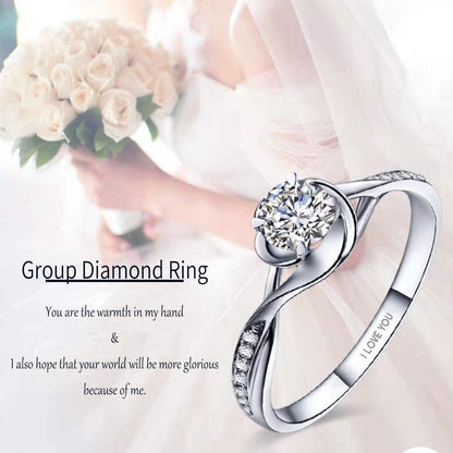 Sunamy Endless Love Matching Couple Rings for Him and Her Set, Adjustable S925 Silver Romantic Heart Design, Engagement Ring