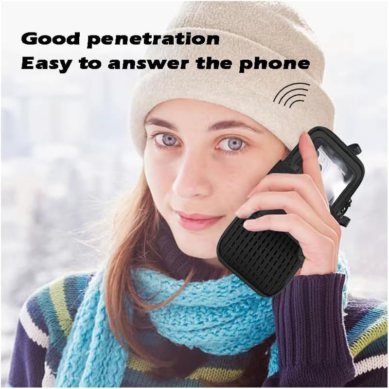 Close-up of phone holder armband padding and comfort features