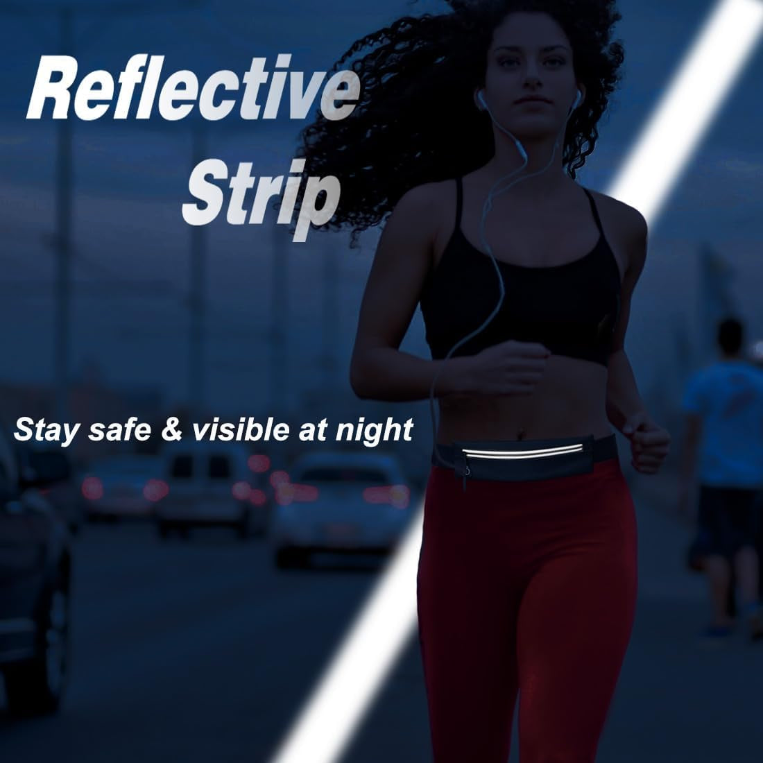 Adjustable slim running belt fitting men and women