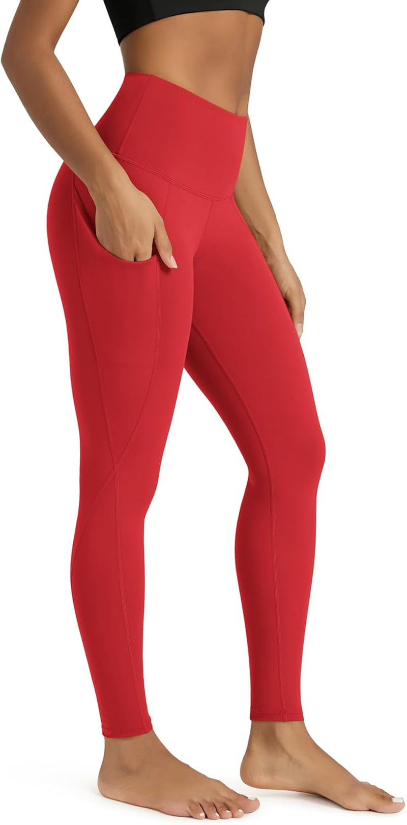 Detail of moisture-wicking fabric on ODODOS yoga leggings