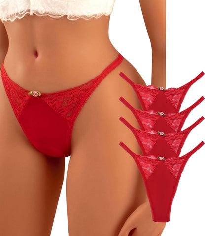 G-String Thongs for Women Sexy Underwear Stretch T Back Lace Panties