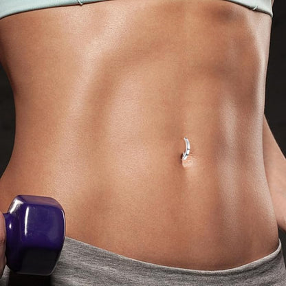 14G Clicker Belly Button Ring，Surgical Stainless Steel Hinged Belly Button Rings Belly Barbell Piercing Navel Barbell Body Jewelry 2PCS