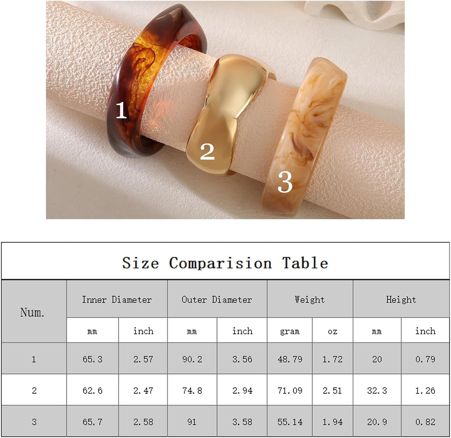 Chunky Acrylic Bangle Bracelets Set for Women Colorful Statement Resin Bangles Bracelets Trendy Jewelry