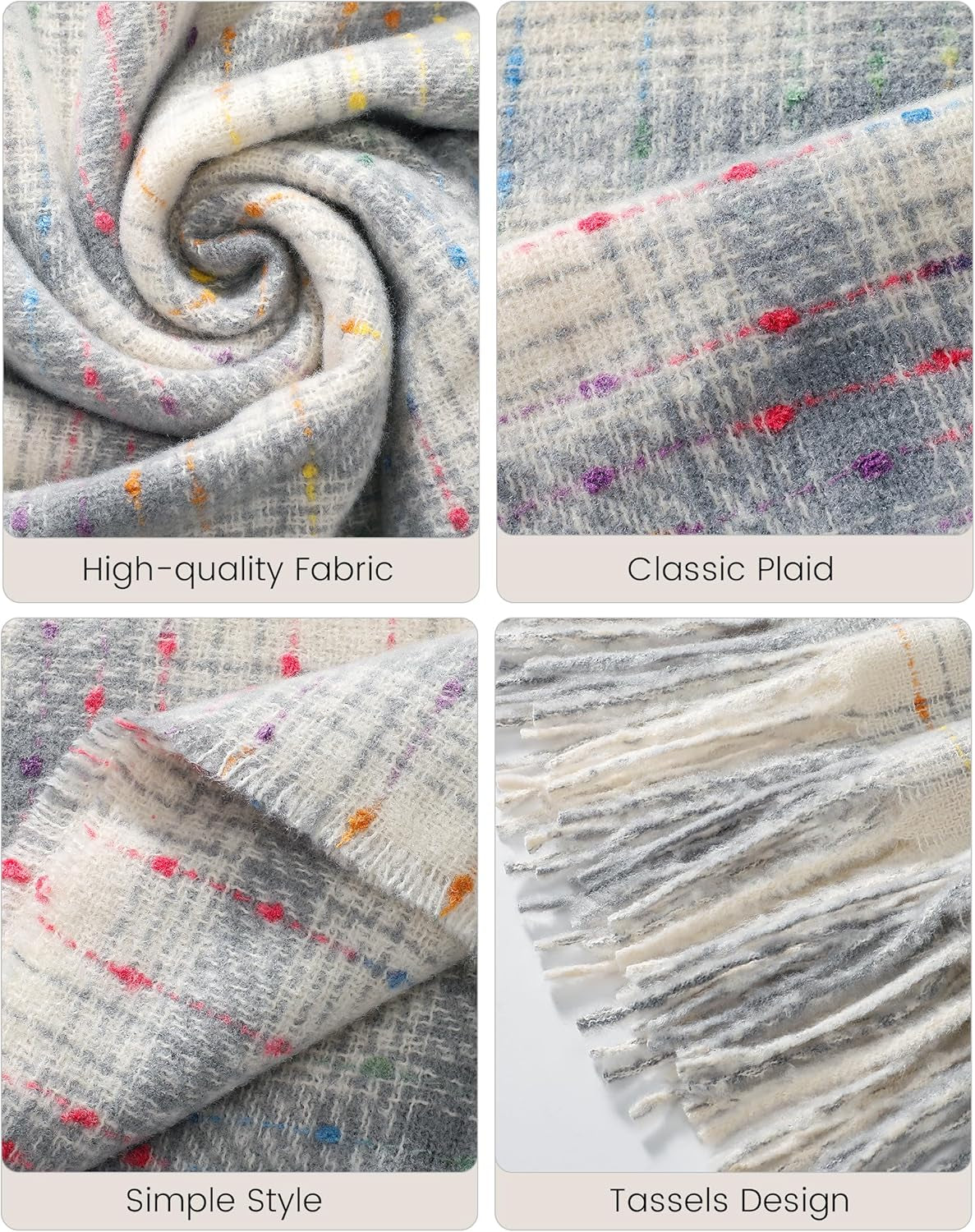 Winter Scarf for Women - Premium Blanket Scarf for Women Winter, Cozy Fashion Scarves Accessory 78.7"X24.8"