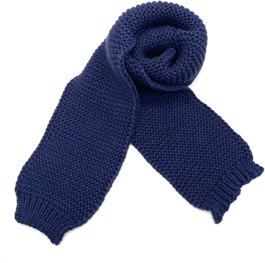 Dolores Kids Soft Knitted Scarf Fashion Solid Color Infant Toddler Warm Scarves Muffler Winter Wrap Shawl