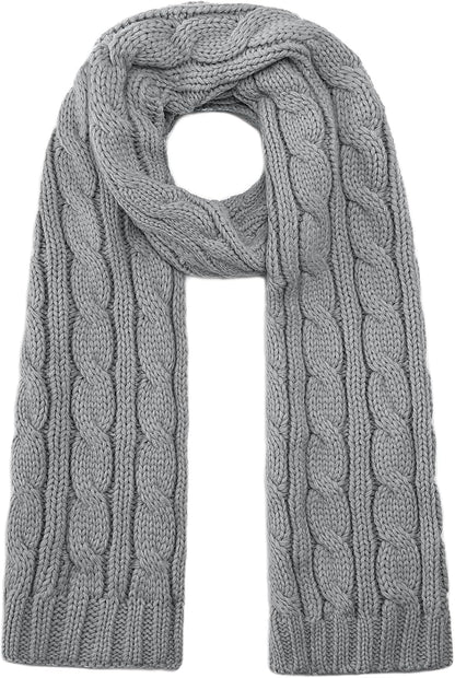 Passionbility Winter Scarf for Women Warm Winter Knit Scarf Cable Chunky Soft Scarves for Cold Weather