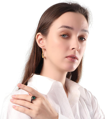 Engagement Rings for Women AAA+ Heart Cubic Zirconia Promise Rings for Her Womens Rings Black Gold Gothic Rings Christmas Gifts Fashion Wedding Rings Statement Rings for Women