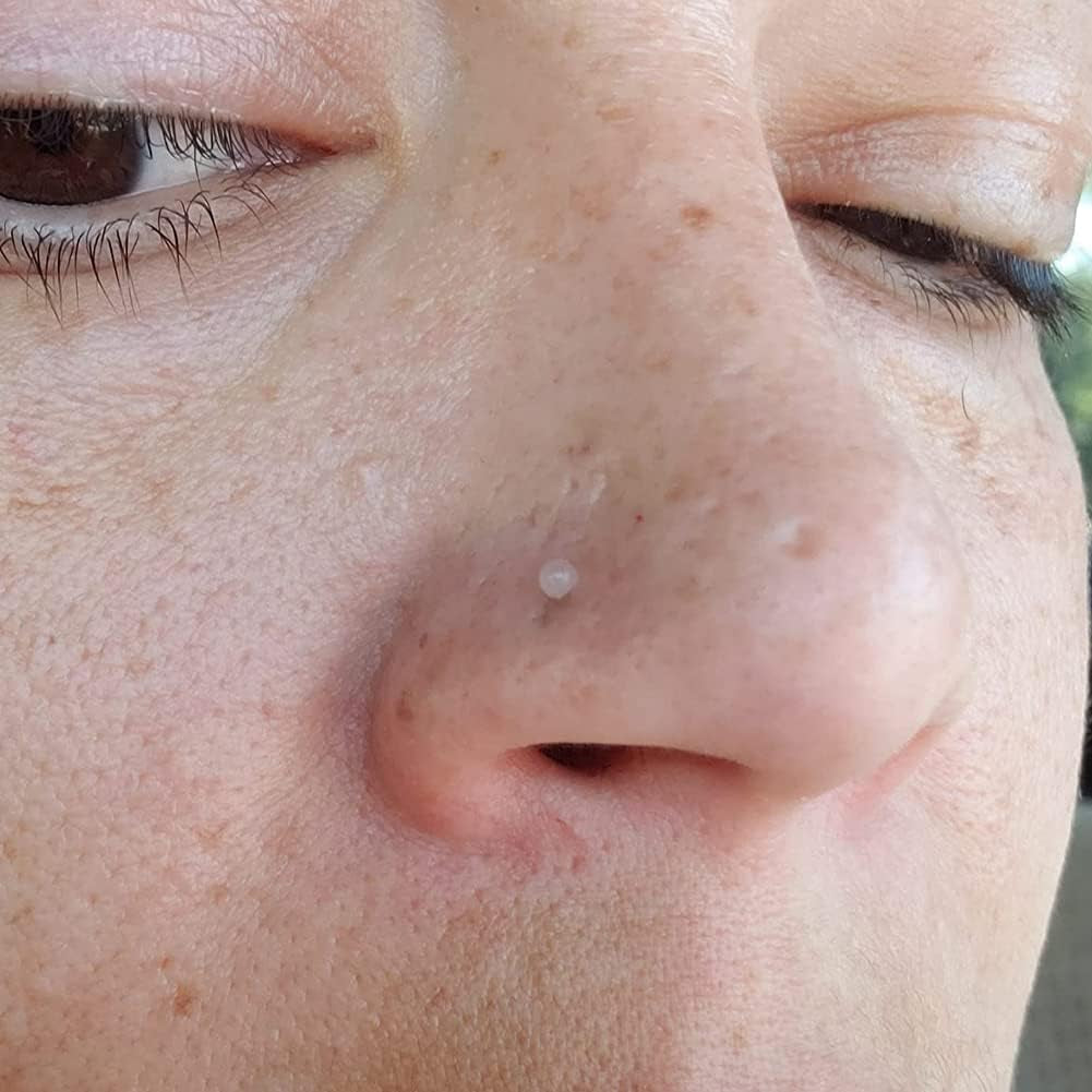 MODRSA Clear Nose Rings & Studs - Plastic Nose Piercing Retainers - 16G, 18G, 20G - Clear Cartilage Earrings & Lip Piercing Retainer