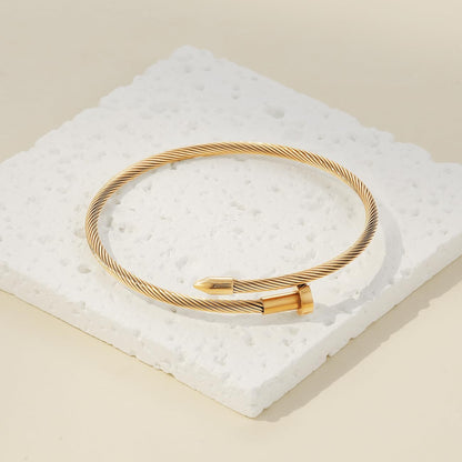 18K Gold Plated Bangle Bracelets for Women, Stackable Love Bangle Bracelet Set, Stainless Steel Non Tarnish Bracelet Set, Adjustable Bracelets Jewelry Christmas Valentine Birthday Gifts, Gold