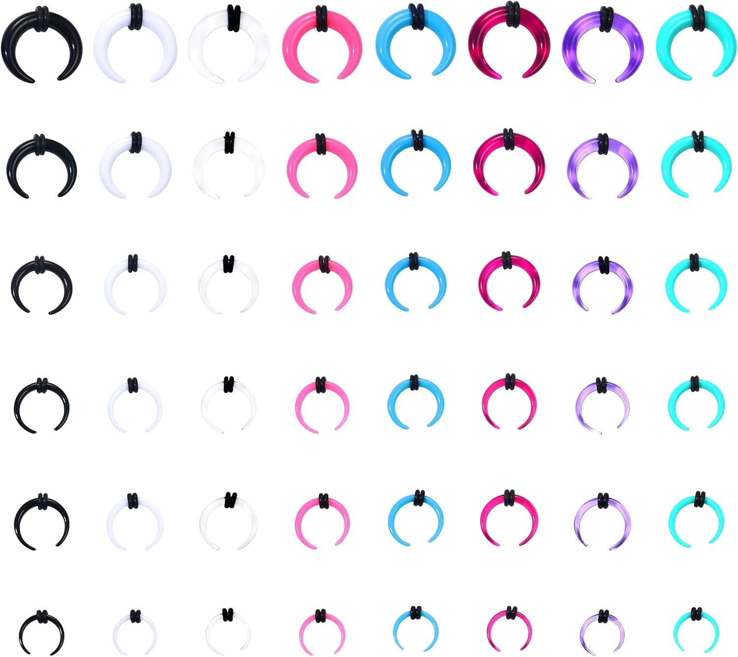 YADOCA 48 piece septum stretching kit with all gauges