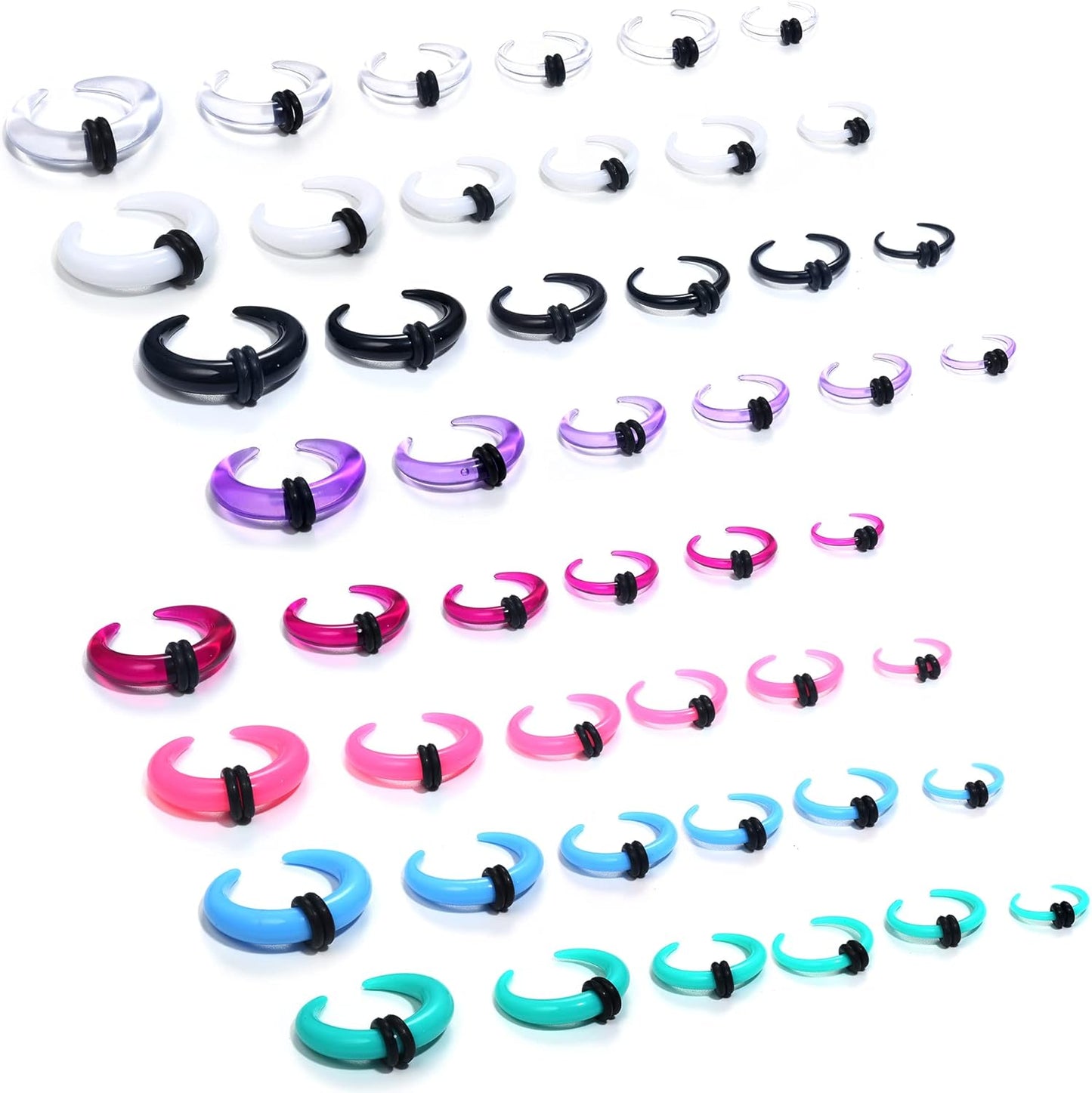 Complete septum stretching kit with storage and O-rings
