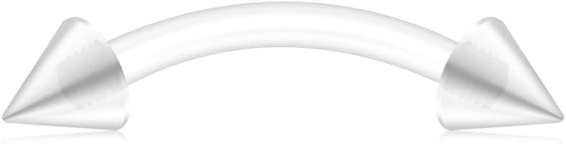 Ruifan Clear UV Flexible Bioflex Acrylic Body Piercing Jewelry Kit Set for Nose Septum Horseshoe Earring Eyebrow Tongue Nipple Lip Ring Stud 14G 16G