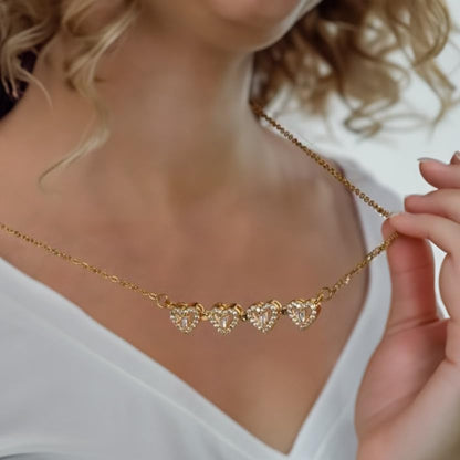 Foldable 4 Leaf Clover Necklace - Premium Quality Stainless Steel, 18K Gold Plated | Ideal Gift for Women'S Birthday, Valentine'S Day Gift, Clover Pendant Necklace for Her