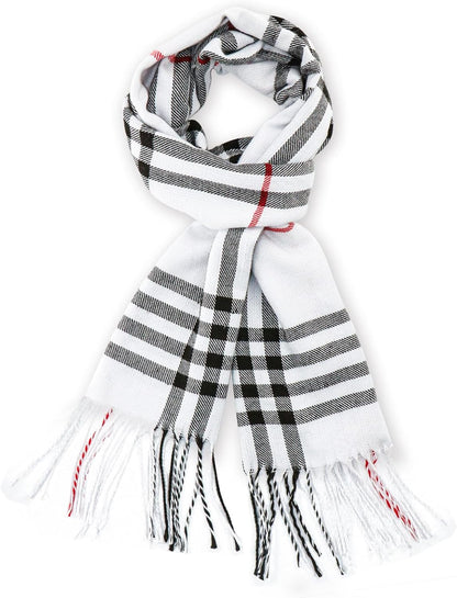 Vimate Plaid Scarf for Men Women Super Soft Classic Tartan Checkered Neck Scarves