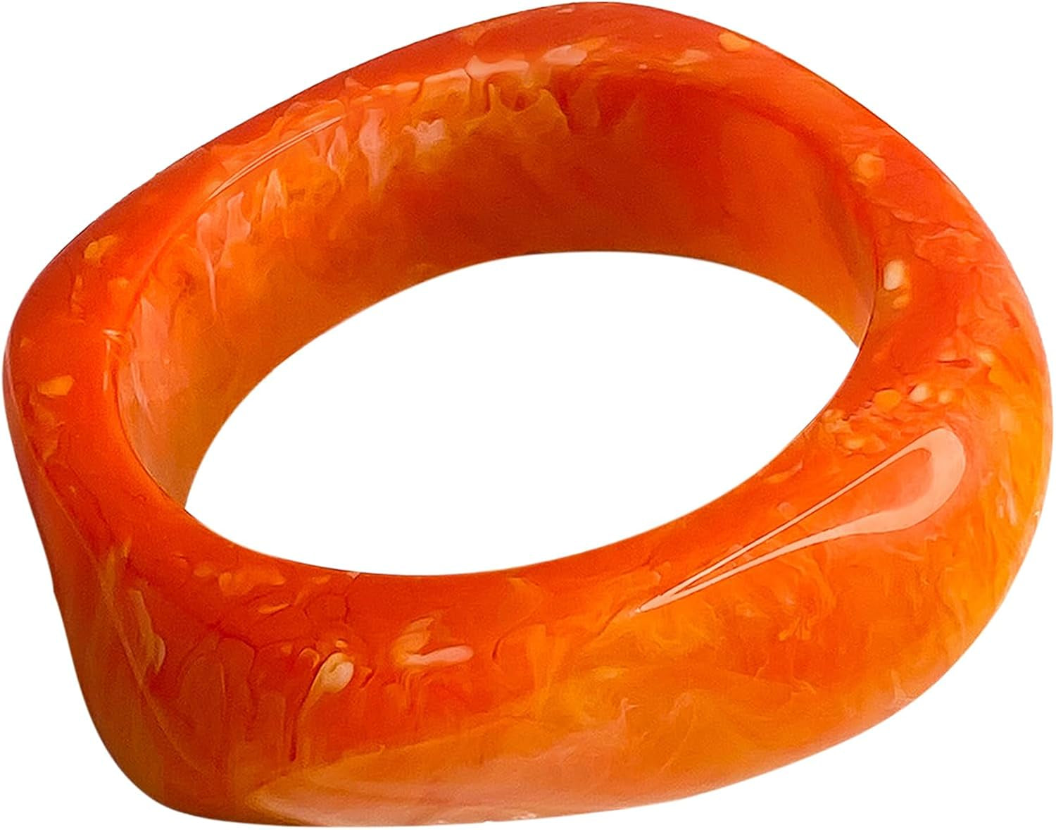 Chunky Acrylic Transparent Candy Color Geometric round Square Cuff Bangle Bracelet Set for Women Resin Wristband Statement Jewelry