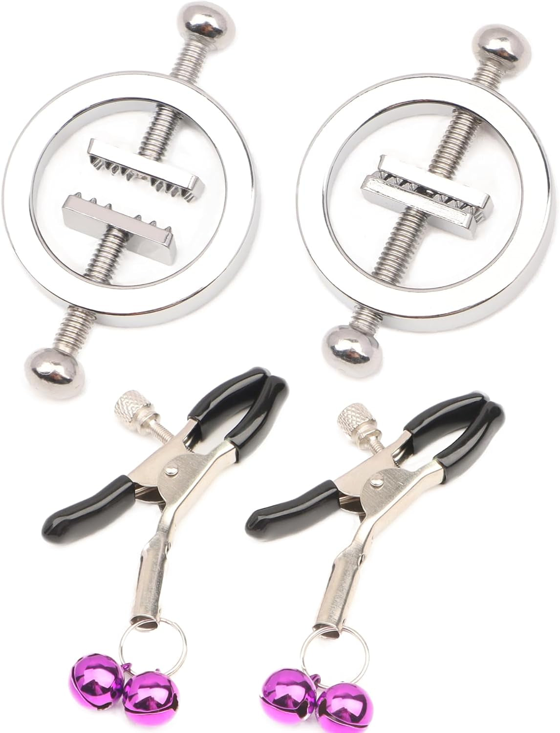 Stainless Steel Fake Nipple Piercing Fake Nipple Rings Non-Piercing Jewelry Body Jewelry Clips for Women