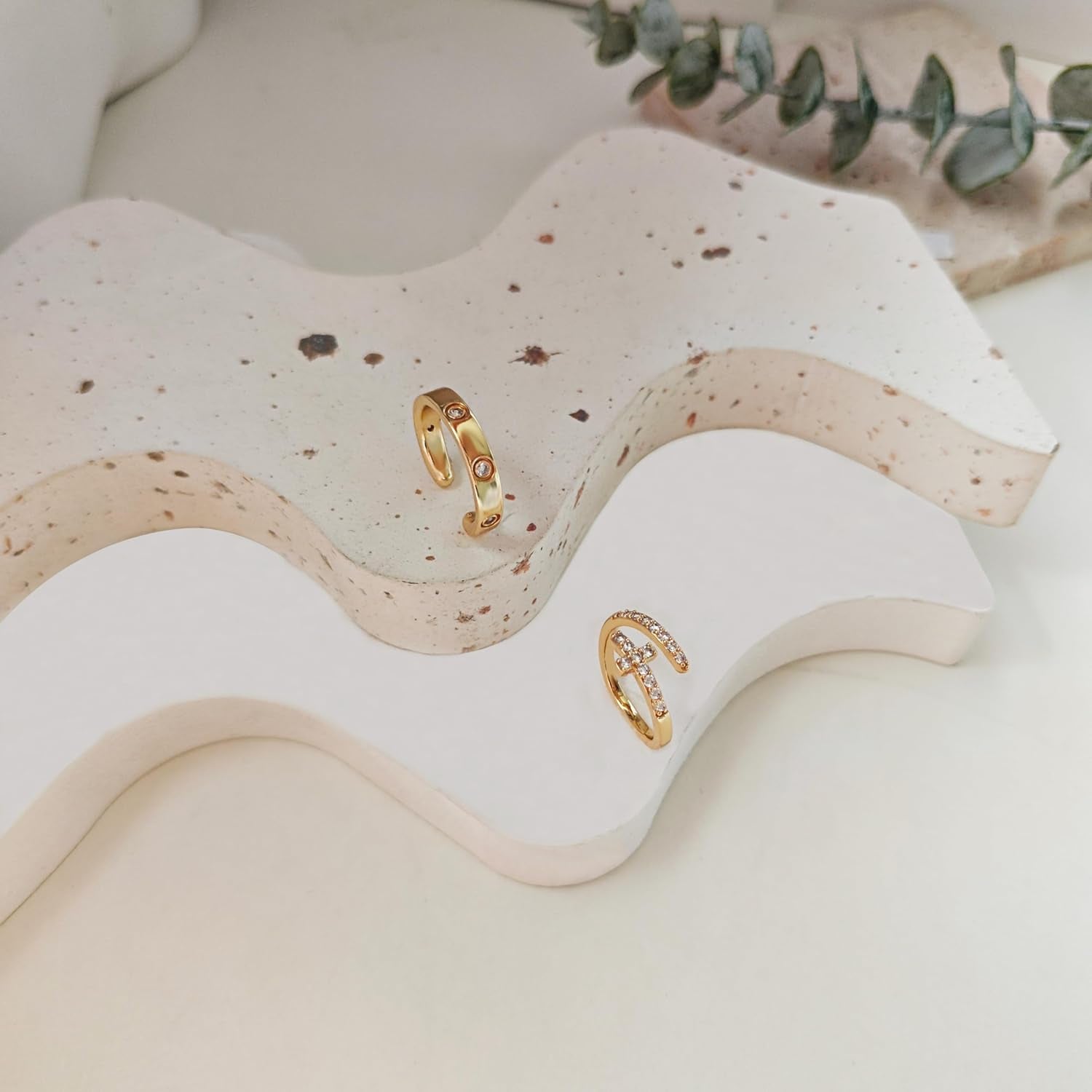 14K gold plated stackable promise rings from My Queen collection