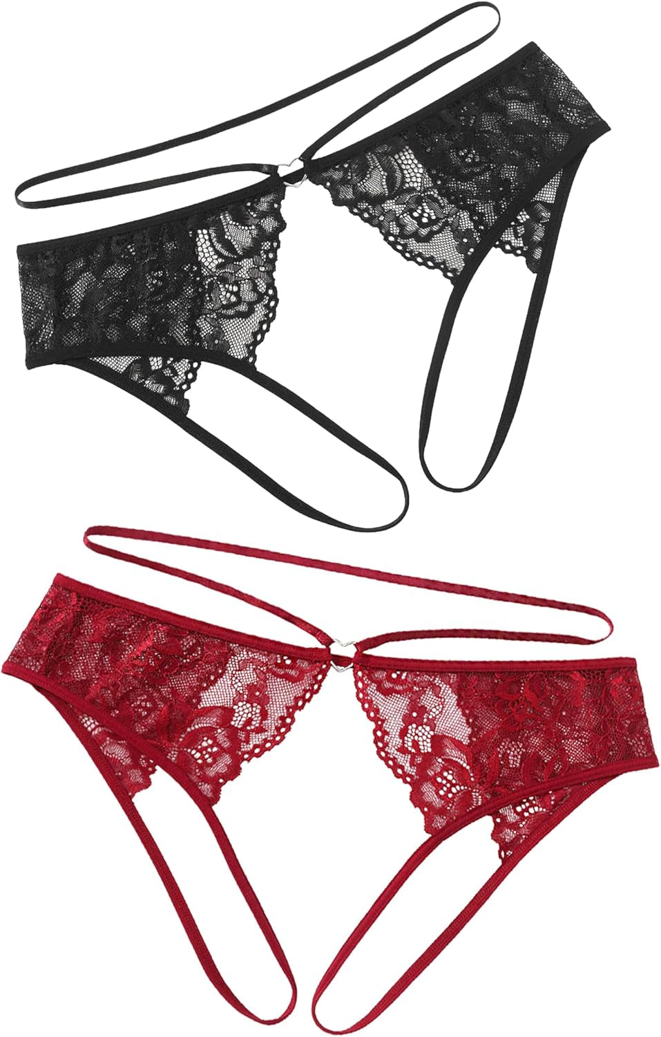 Avidlove Lace Thongs for Women Strap Cheeky Underwear Floral Lace Panties Hollow Out G-String