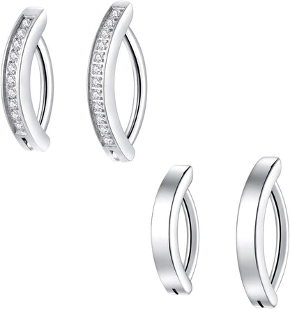 14G Clicker Belly Button Ring，Surgical Stainless Steel Hinged Belly Button Rings Belly Barbell Piercing Navel Barbell Body Jewelry 2PCS