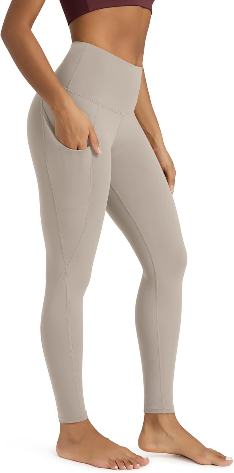 ODODOS Women'S High Waisted Yoga Leggings with Pockets, Tummy Control Non See through Workout Athletic Running Yoga Pants