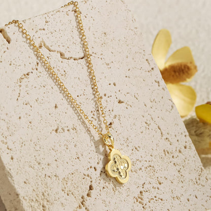 Gold Clover Necklace for Women Dainty 14K Gold Plated Pendant Necklace Adjustable Chain Choker Charm Colorful Clover Pendant Lucky Necklaces for Women Jewelry
