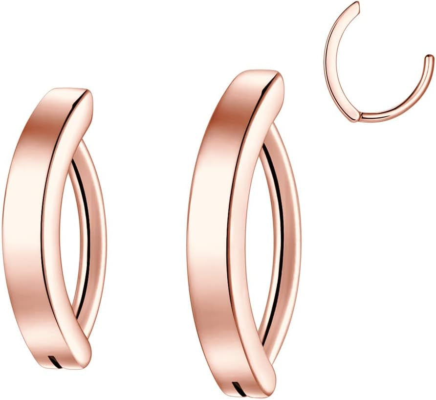 14G Clicker Belly Button Ring，Surgical Stainless Steel Hinged Belly Button Rings Belly Barbell Piercing Navel Barbell Body Jewelry 2PCS