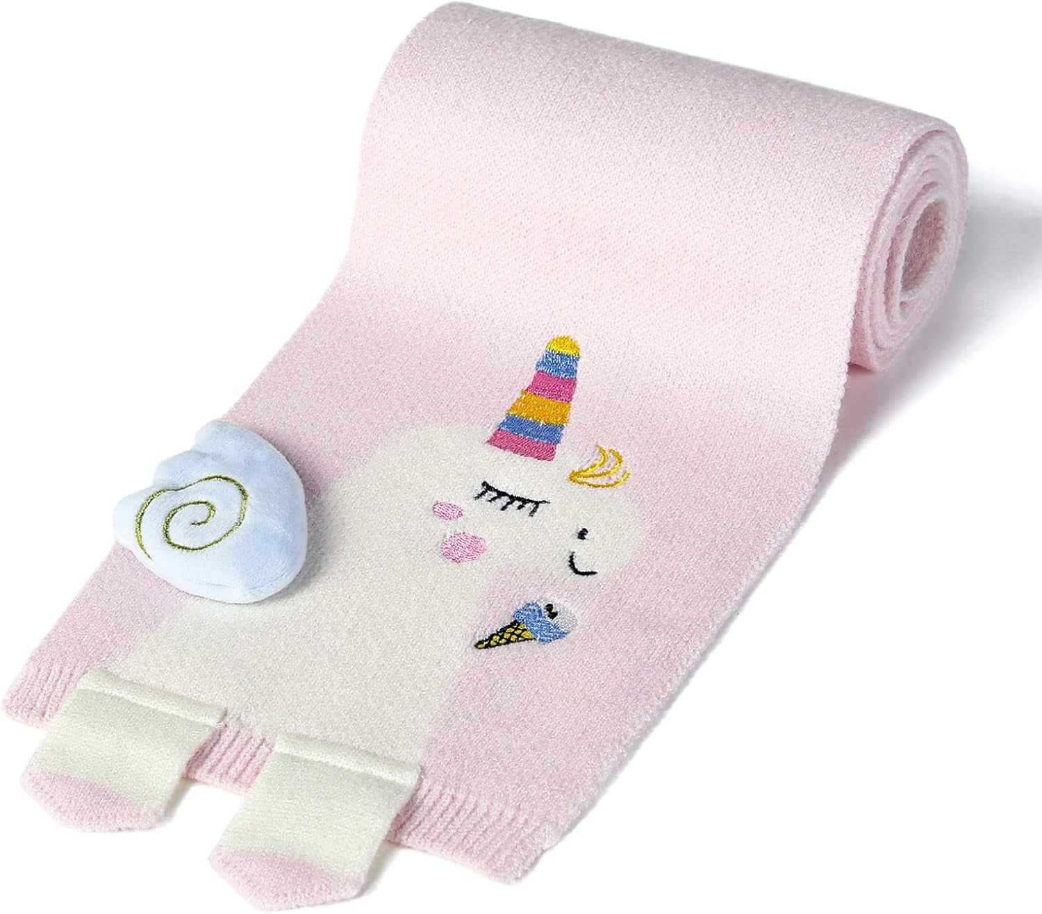 Kids Winter Scarf Toddler Girls Cute Knit Scarf Baby Warm Scarves Neck Warmer
