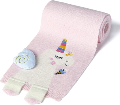 Kids Winter Scarf Toddler Girls Cute Knit Scarf Baby Warm Scarves Neck Warmer