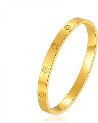Elegantly packaged 18K gold love bracelet set for special occasions