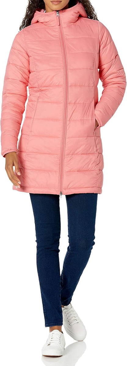 Amazon Essentials Womens Lightweight Water-Resistant Packable Hooded Puffer Coat (Available in plus Size)