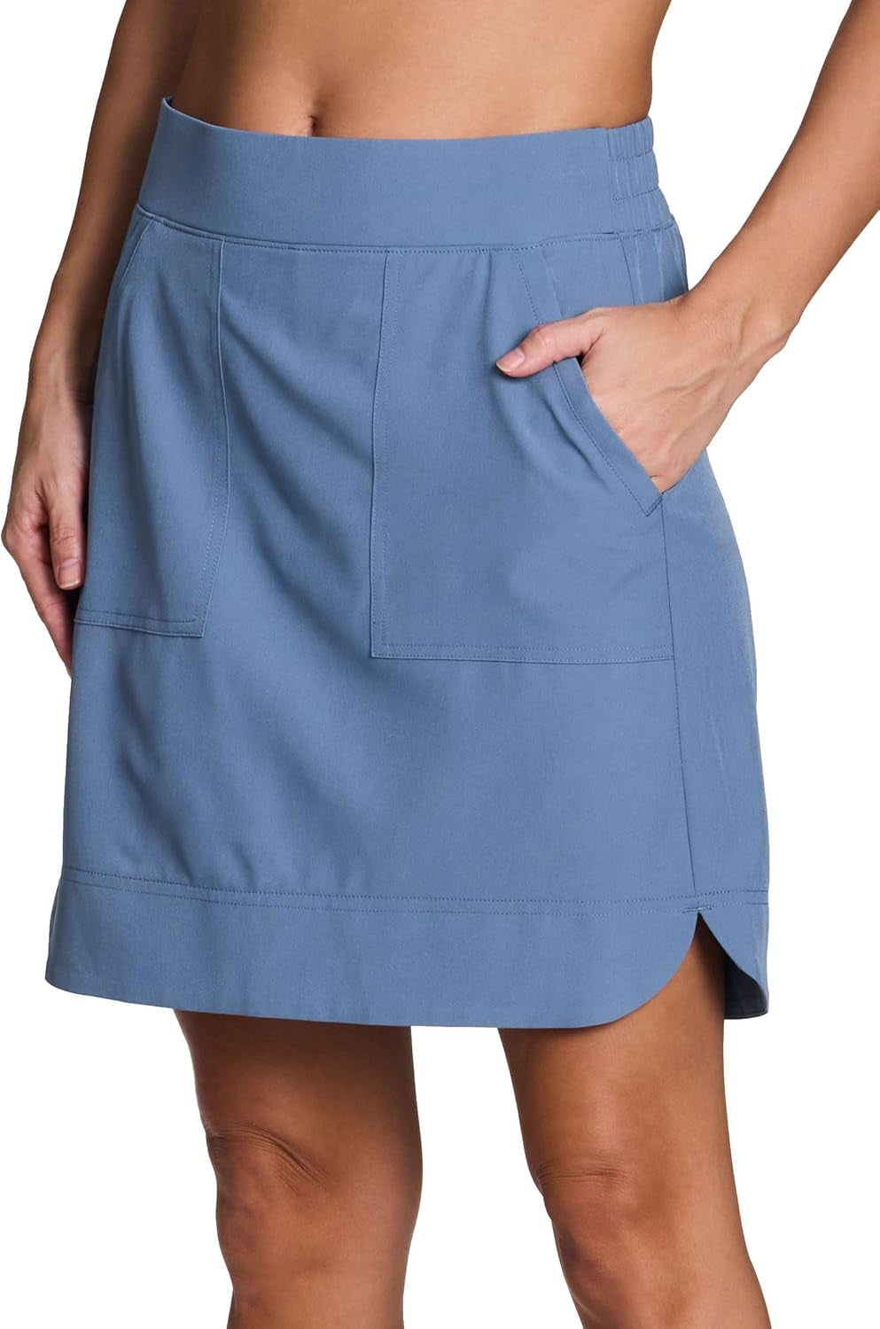 RBX Active Longer Length Skort for Women, Quick Drying Woven Pickleball Golf Skort with Pockets for Tennis, Hiking, Running