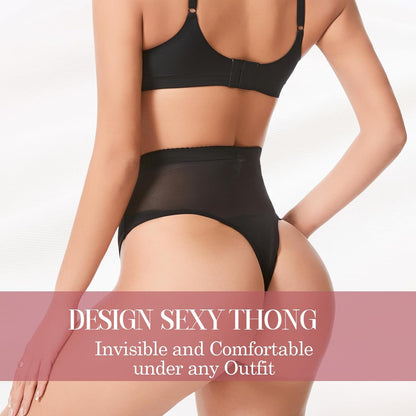 Tummy control girdle compression panties with seamless construction detail